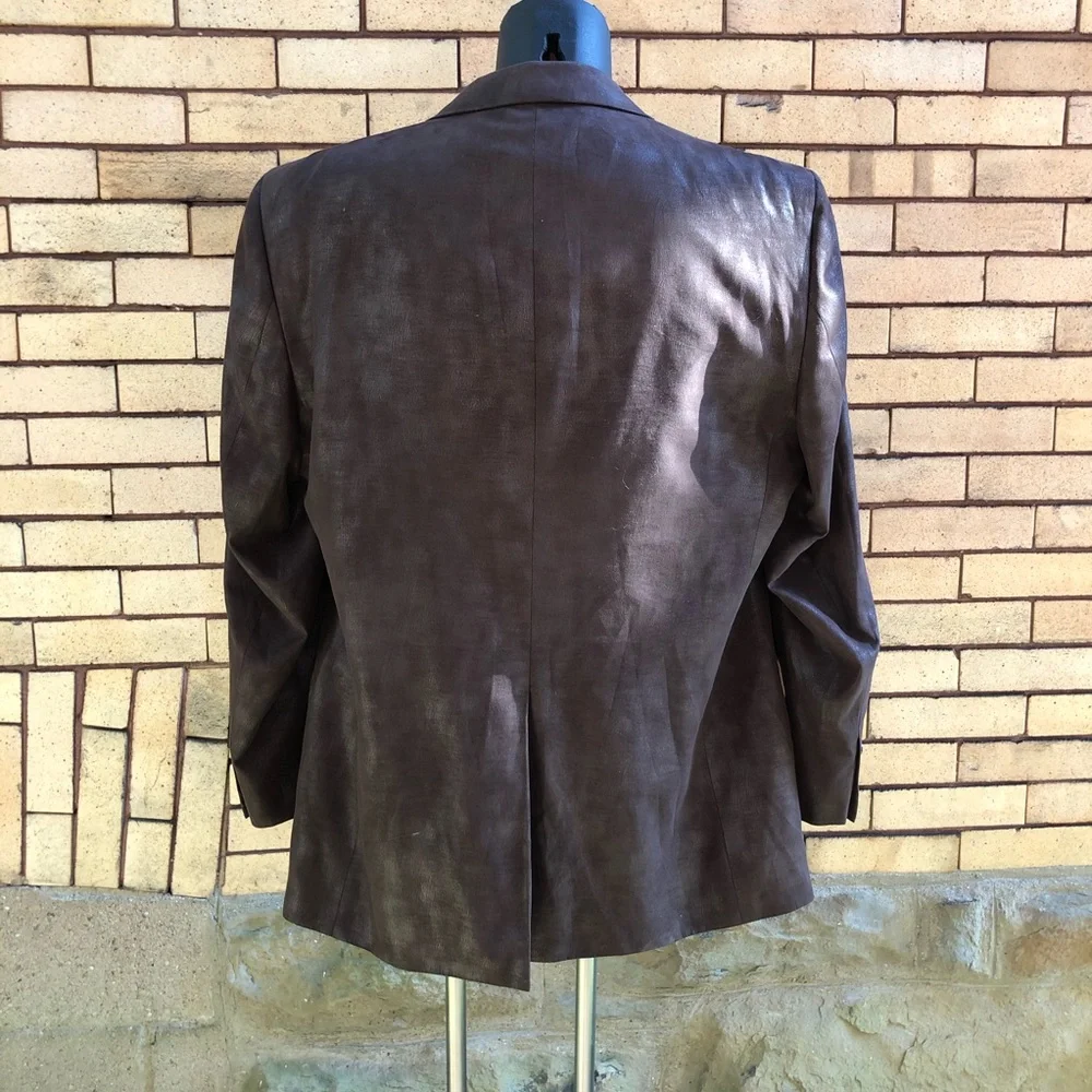 Emanuel Ungaro Brown Semi shiny Jacket 46R
